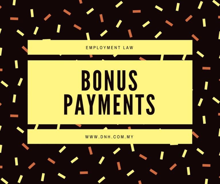 The Law on Bonus Payments Donovan & Ho