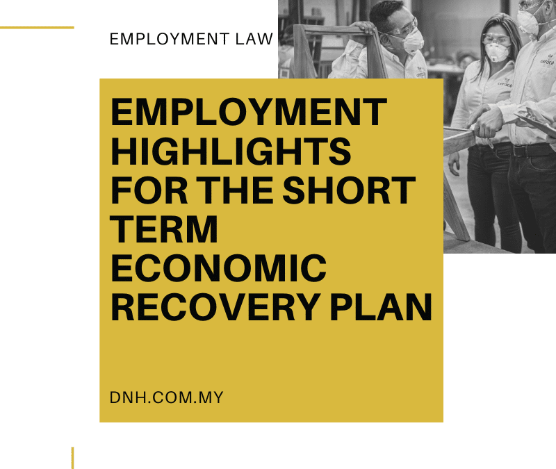 Employment Highlights from the Short Term Economic Recovery Plan