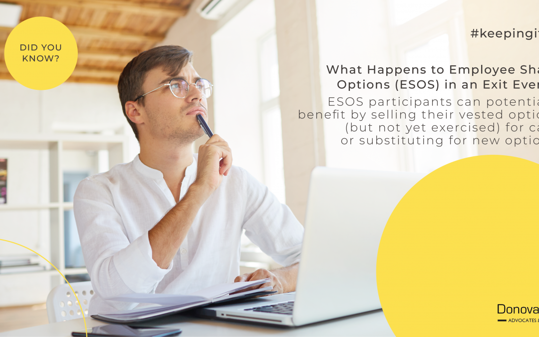 What happens to Employee Share Options in an exit event?